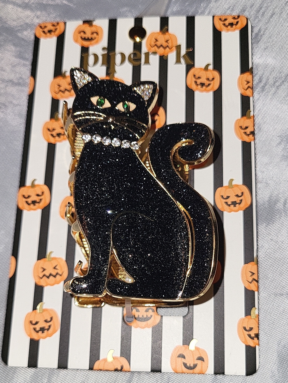 Piper K Black Cat Hair Clip Brand New